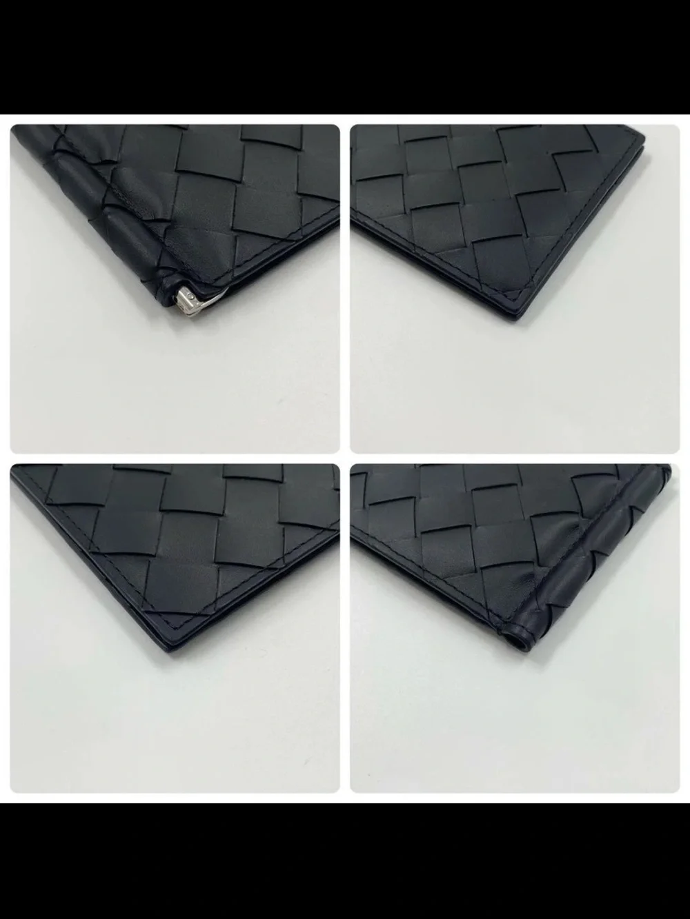 Bottega Veneta Black Intrecciato Bifold Wallet